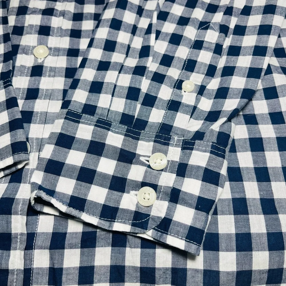New J.‎ Crew Navy and White Plaid Men's Shirt